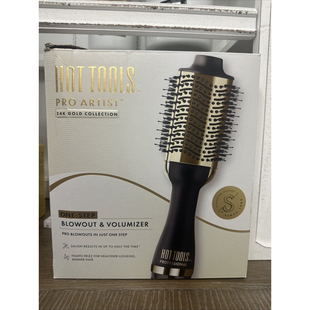 Hot Tools Pro Artist 24K Gold One-Step Blowout & Volumizer, NEW